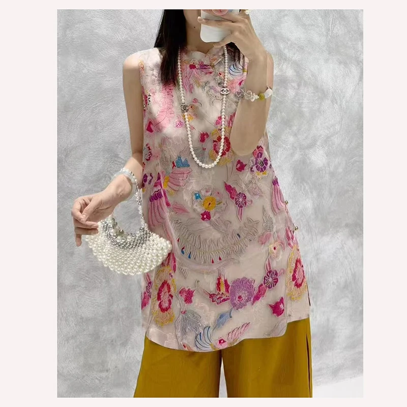 【锦凤呈祥】新中式凤凰飘逸高贵无袖上衣