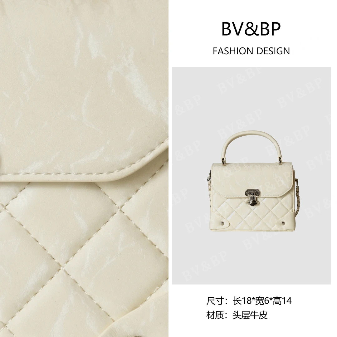 BV&BP· 原创设计 真皮高定手提单肩包   HD2041-白色