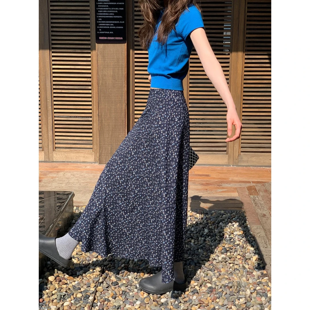 La Chapelle/拉夏贝尔不规则鱼尾半身裙女夏季新款高腰字中长裙