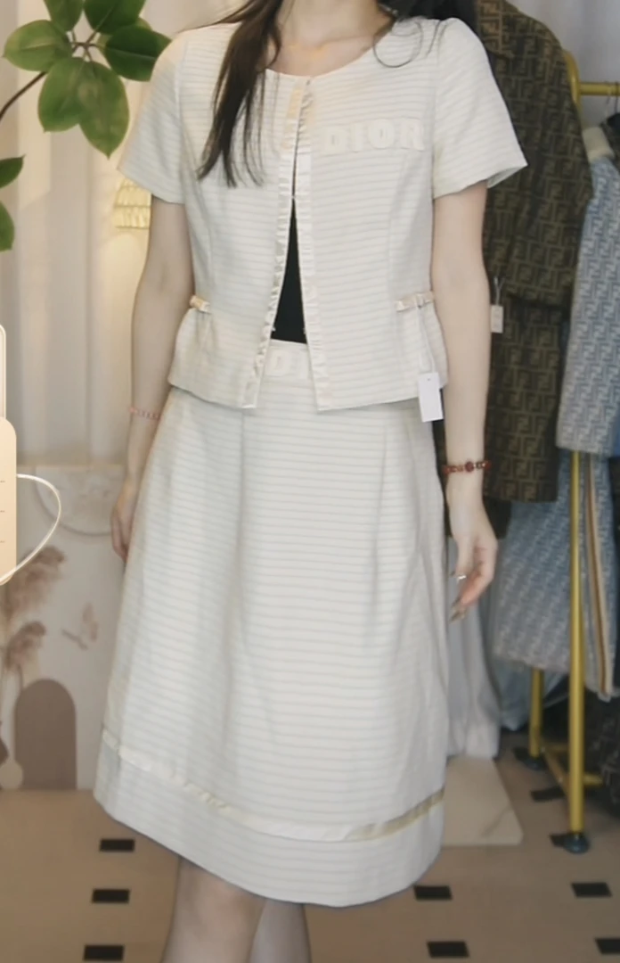 95新 DIOR/迪奥 迪奥logo短袖外套套装/fy3404