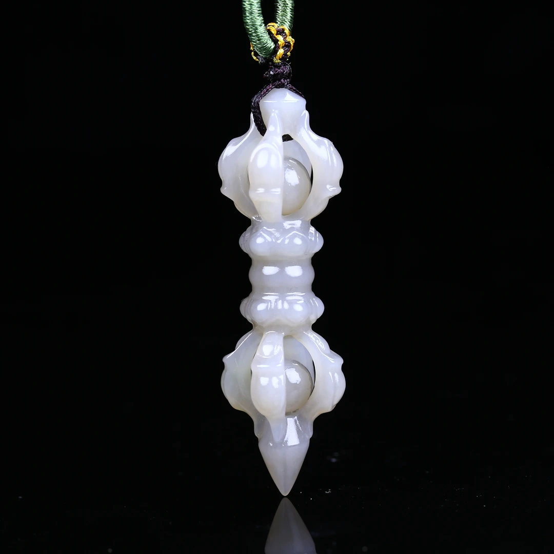 0102006和田玉金刚降魔杵吊坠