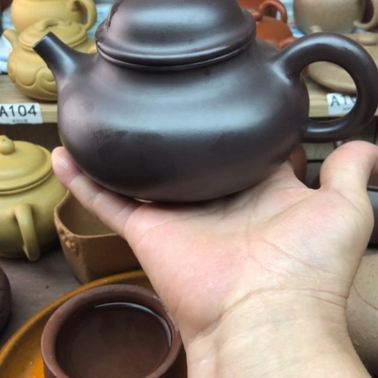 茶壶紫砂紫泥容天500豪升左右