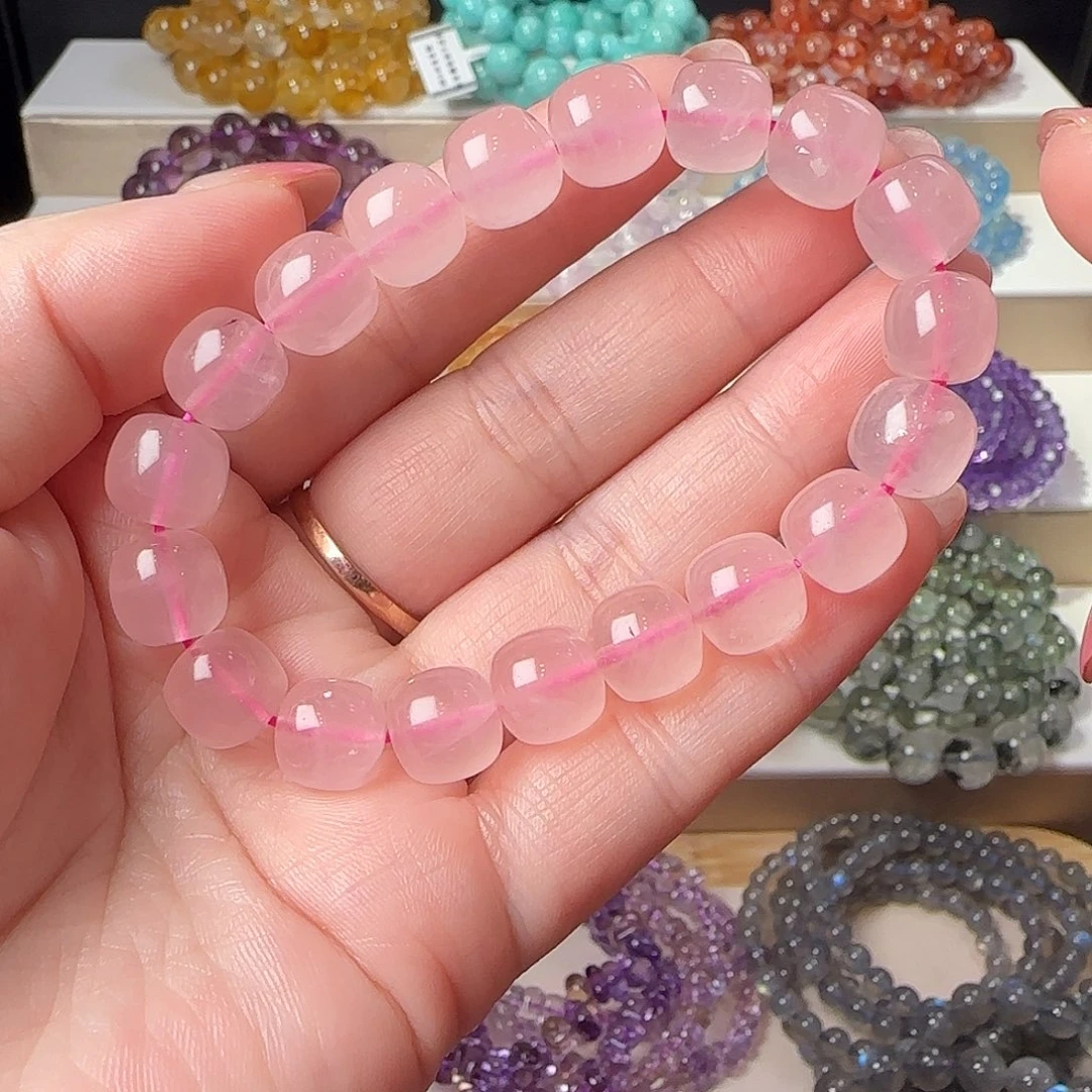 水晶手链未镶嵌粉晶手串30.6