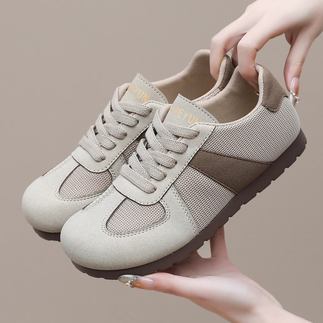 复古通勤女鞋德训鞋春秋平底防滑运动鞋轻便软底百搭阿甘运动板鞋