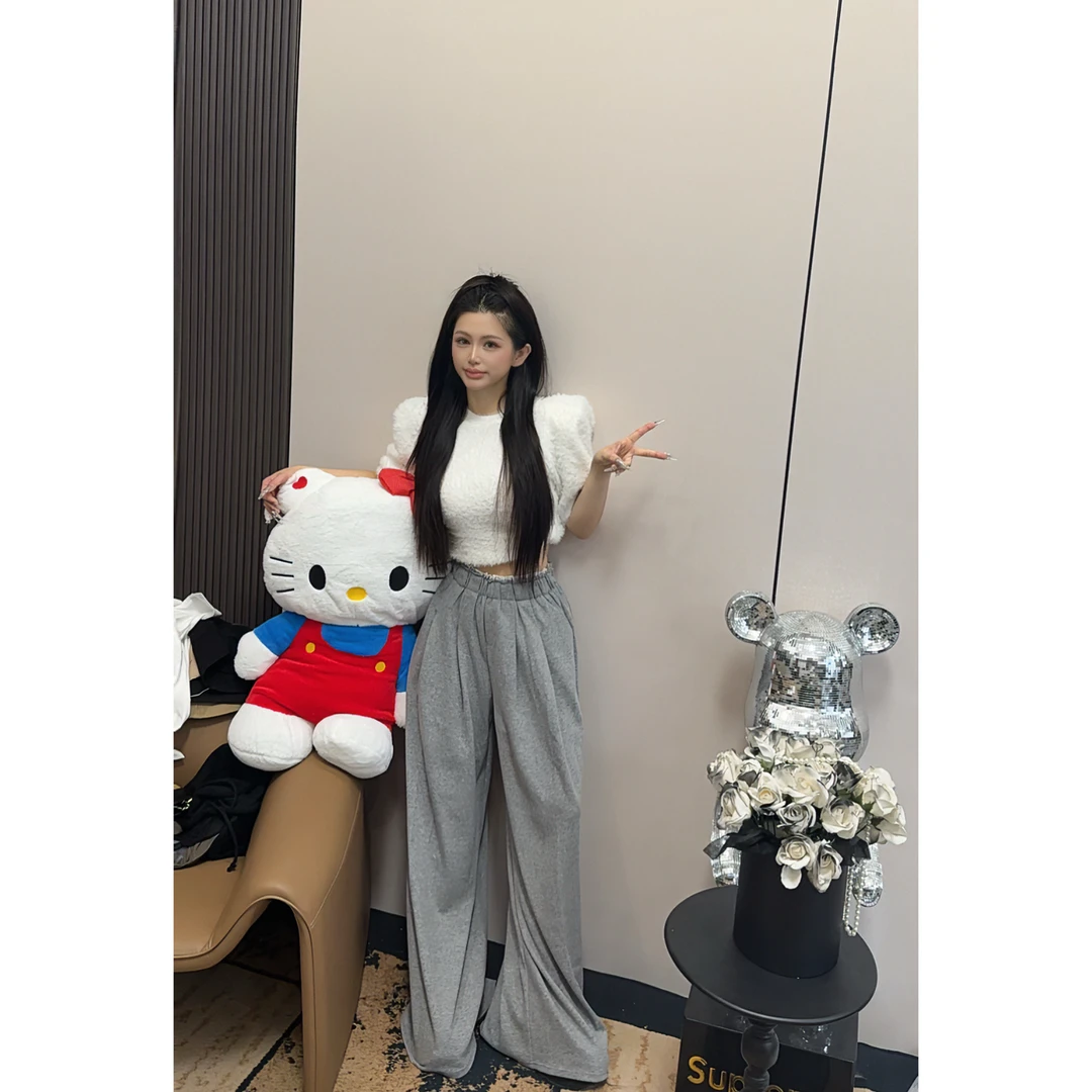 July ·Seven 9/25《慵懒又好看》高腰拼接设计慵懒休闲裤