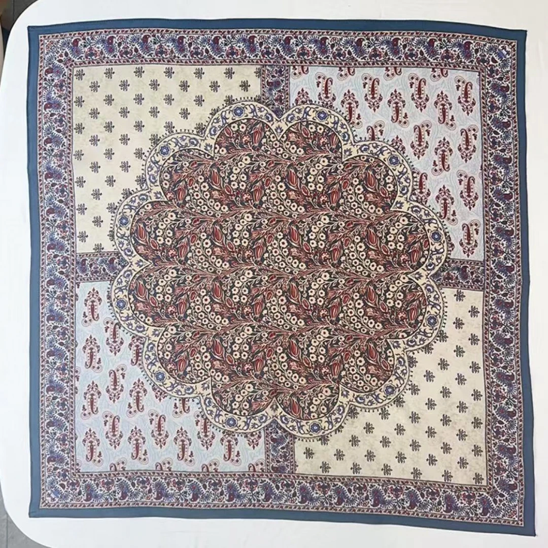 N214【木棉花开】90*90高级感搭配衬衫领巾气质感围巾