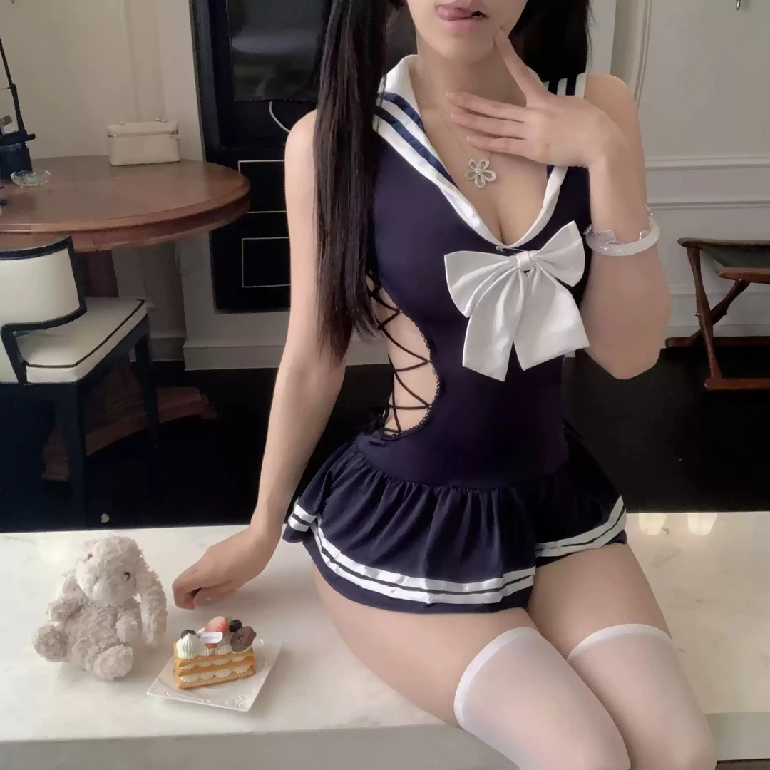 【兔小姐】80-110斤cosplay连体海军服小兔子双吸收腰二次元死库水