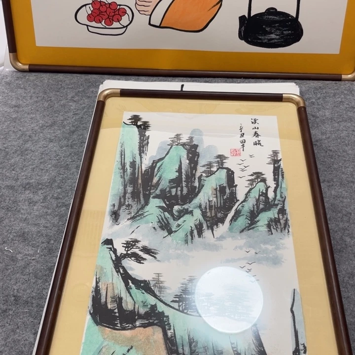国画手绘禅意画一物一拍