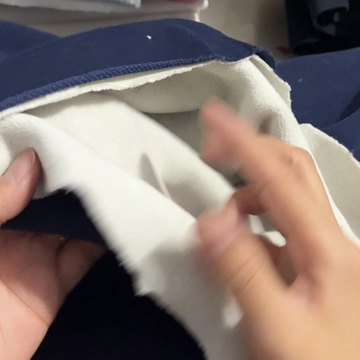 微瑕藏蓝色奥粒绒白色绒1.8×2米长