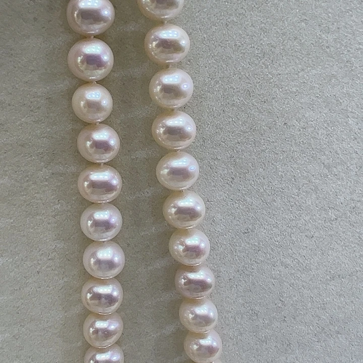 银S925镶嵌淡水珍珠颈饰➕9-10高品极光炫彩