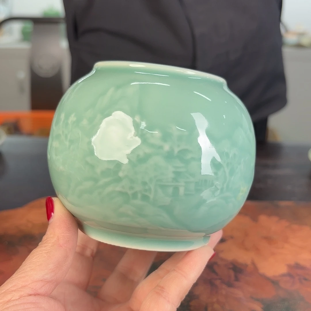龙泉云间青瓷小米茶器