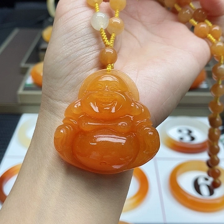 石英质玉（黄龙玉）未镶嵌吊坠