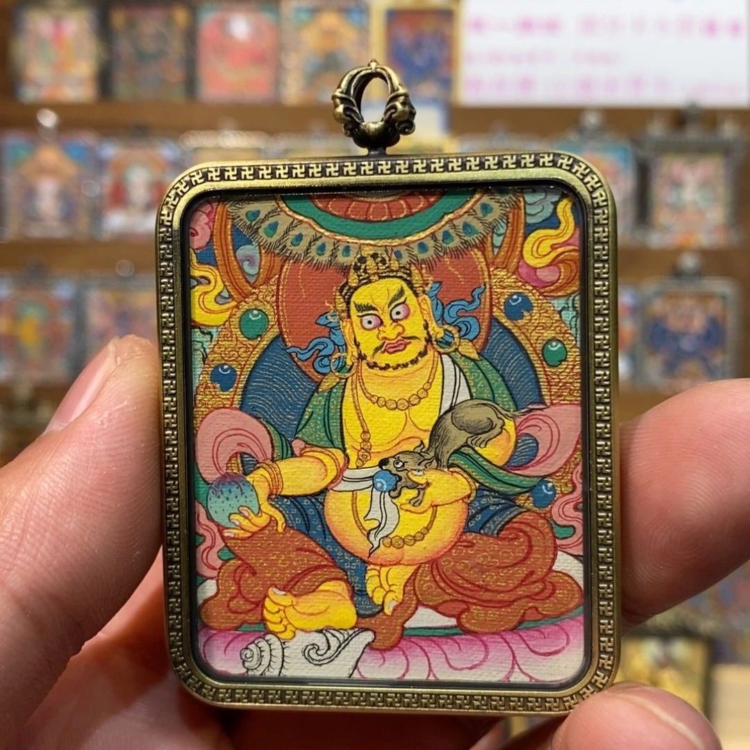 吊坠哈****司纯手绘唐卡