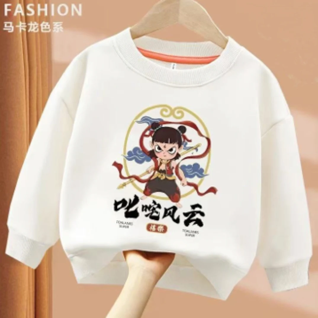 【沫沫家】哪吒风云男女童夏款网红动漫爆款洋气短袖薄款上衣