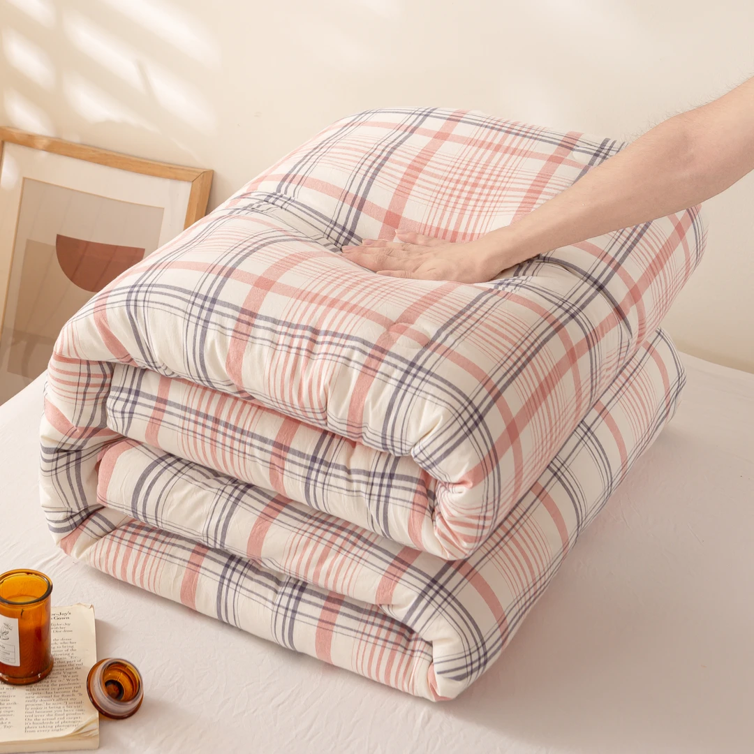 加厚冬被秋冬被印花被格子被子单人被学生宿舍被保暖家用铺盖褥子