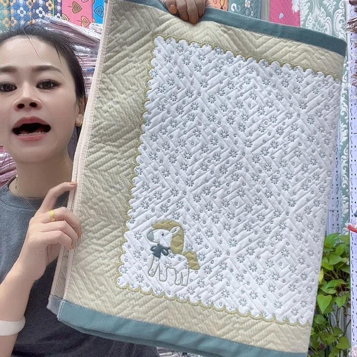 棉绿色小马纯棉面料
