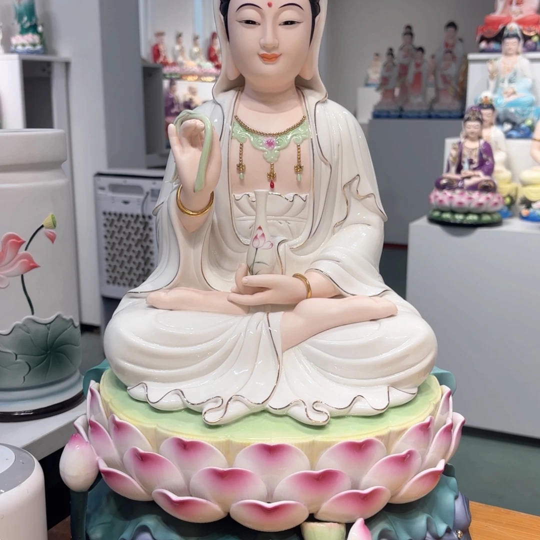 摆件瓷摆件观音18吋