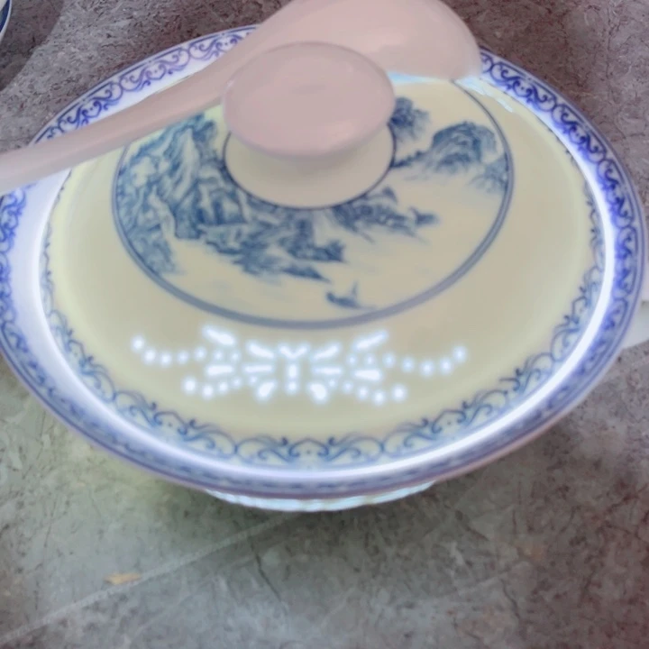 青花玲珑9寸品锅千里江山