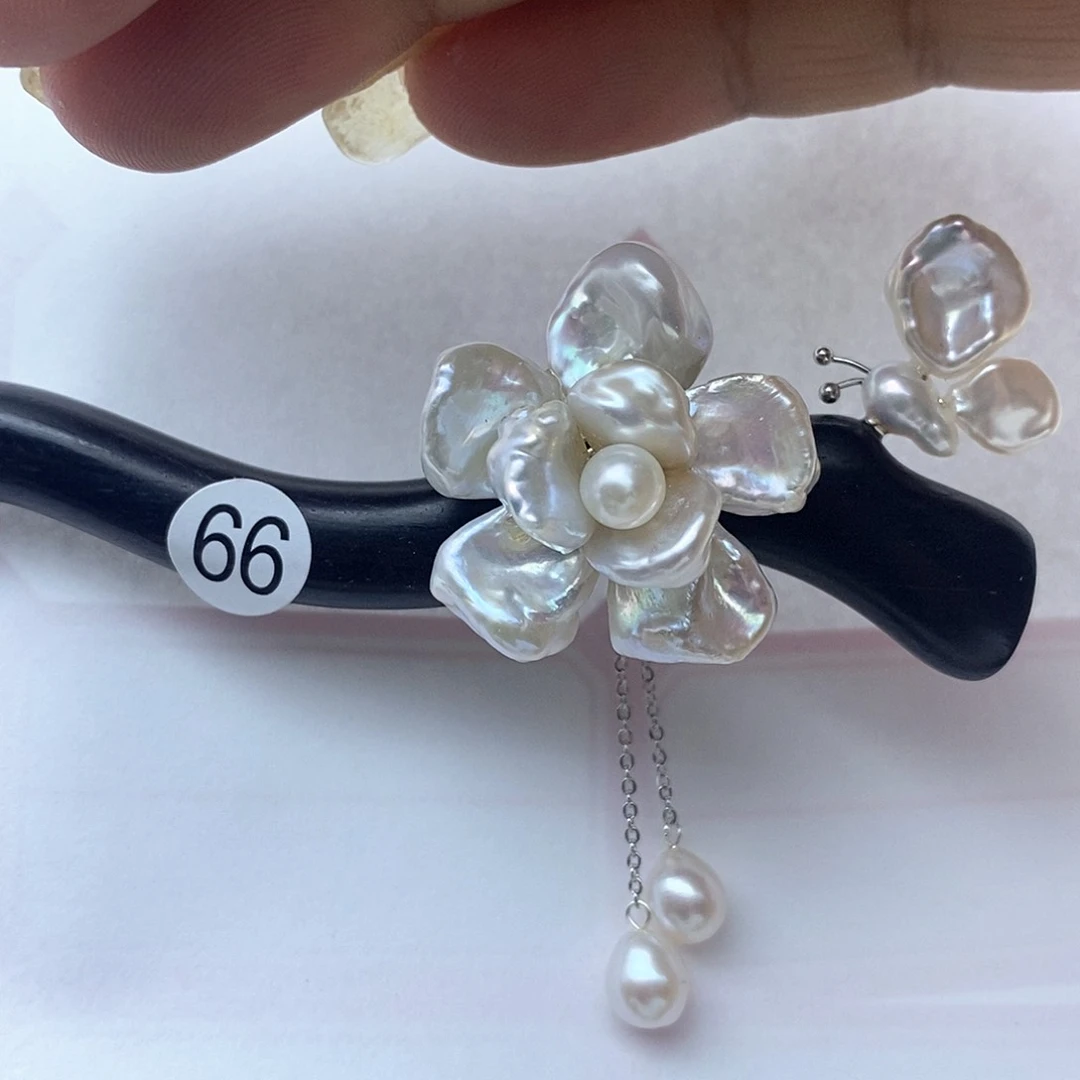 合金淡水珍珠发簪小*鹂