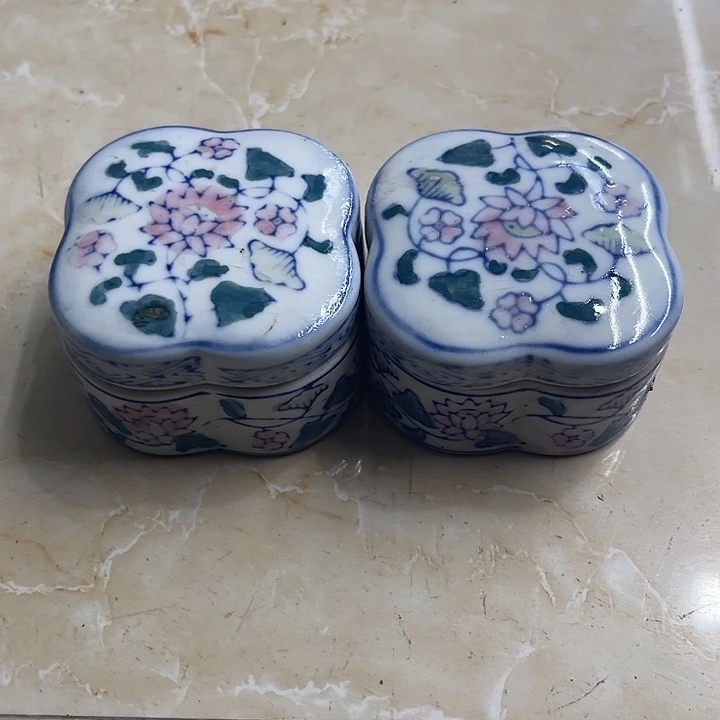 摆件老瓷默认微瑕介意勿拍一对