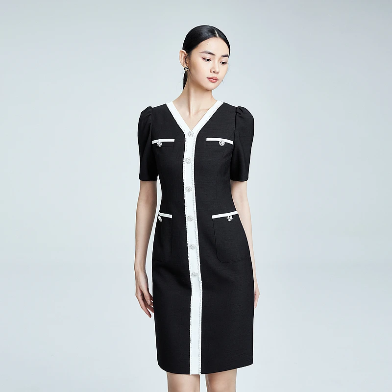 【阳光专属】收腰显瘦摩登高阶日常通勤长裙-MJFB02WOP302B01