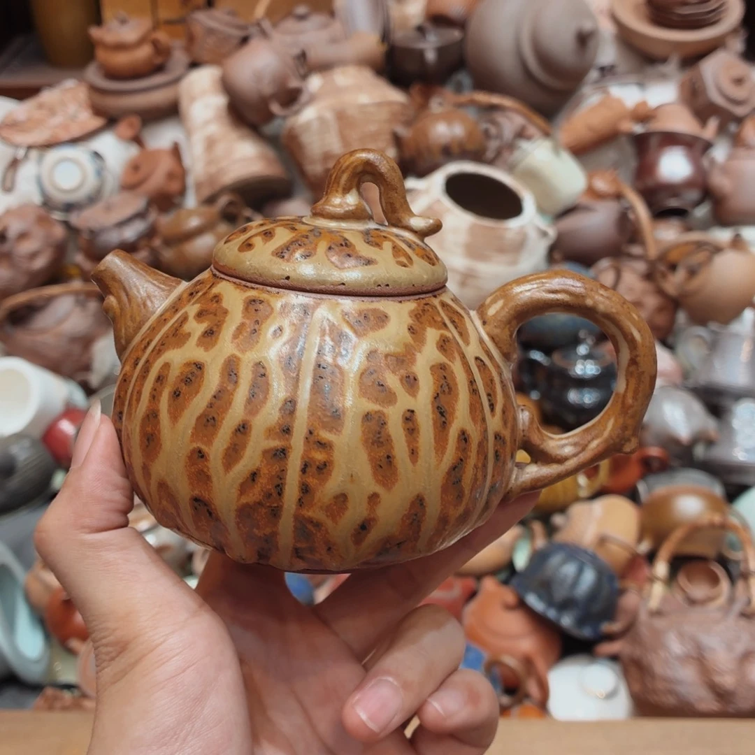 柴烧老岩泥高温茶器皿