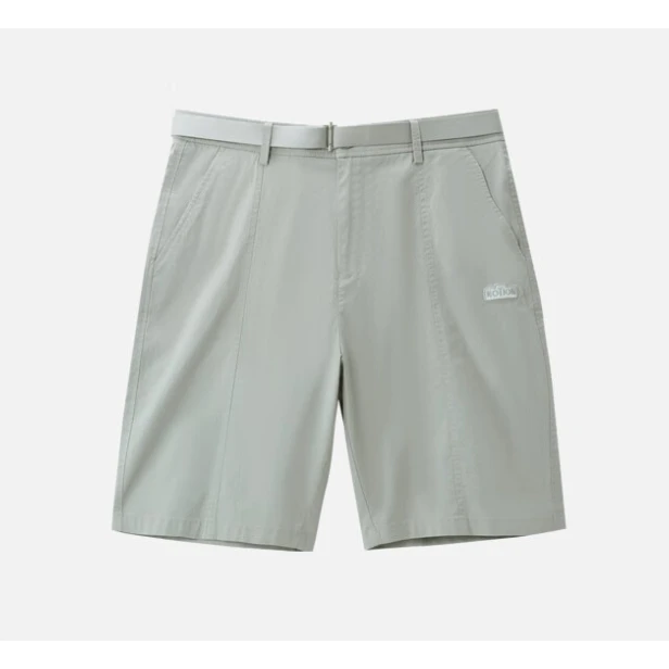 HK270剪标夏季休闲五分裤男纯色刺绣宽松百搭短裤