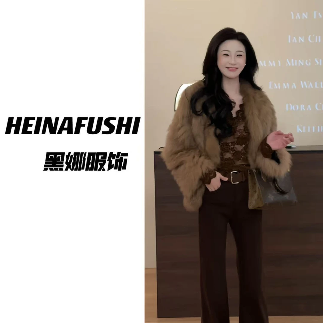 HEINA【灵狐千金】晕染色狐狸毛车条皮草