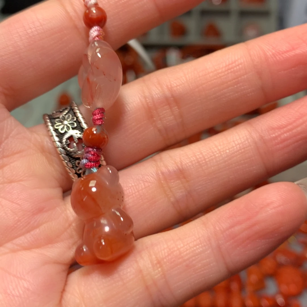 【闪购商品】南红玛瑙南红手机挂小熊未镶嵌