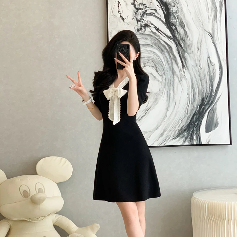 新款法式夏季连衣裙法式小香风显瘦慵懒风韩系气质小众赫本风裙子