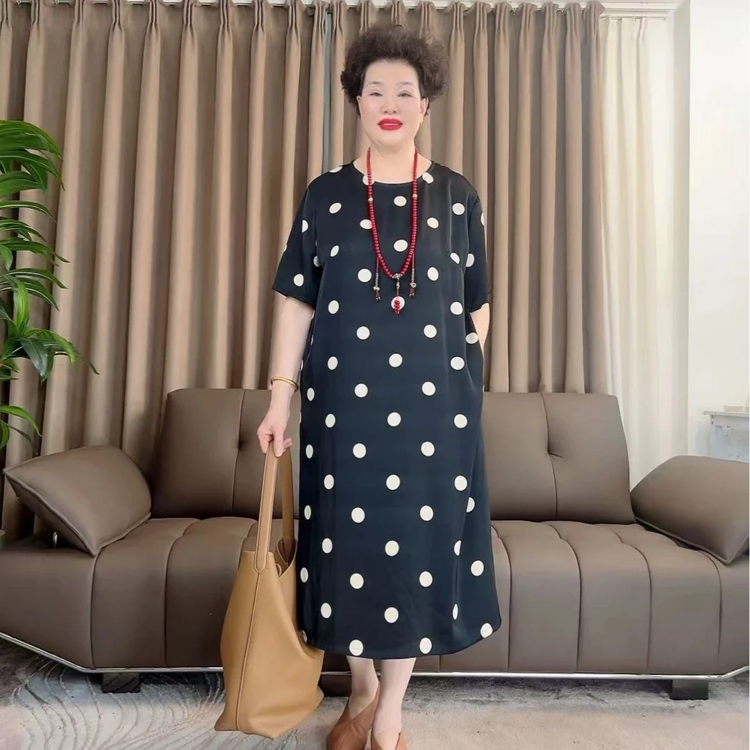 MERY NIUJIE 清凉琉璃波点连衣裙 衣长107-108 胸围118-13245165