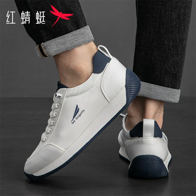 红蜻蜓秋小白鞋男款2025爆款休闲男鞋痞帅高级感潮牌男士简约板鞋
