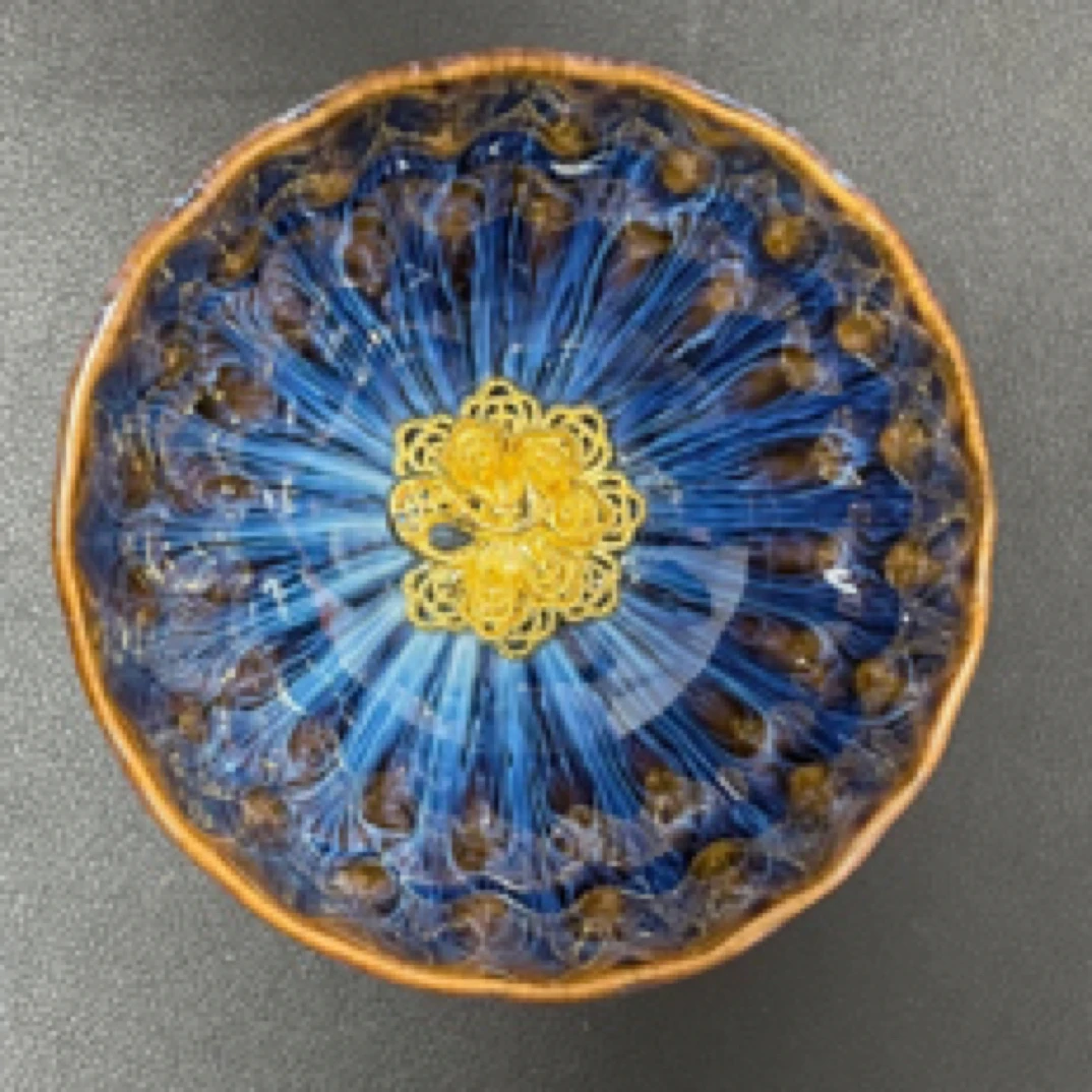 天目瓷窑变深海蓝天空蓝孔雀盏主人杯茶具茶杯水杯喝茶无礼盒a