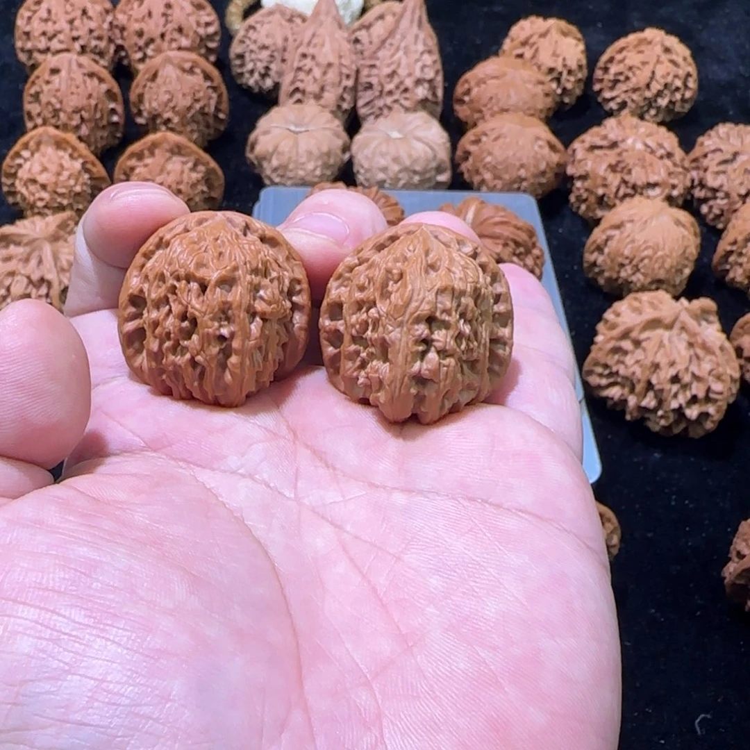 把件文玩核桃32白狮子