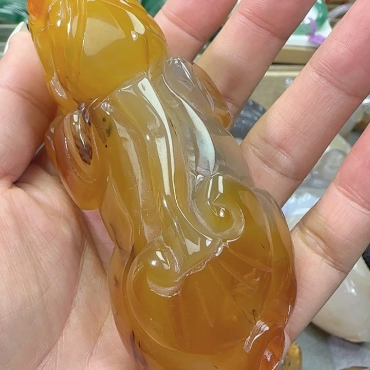 玛瑙/玉髓合金手把件