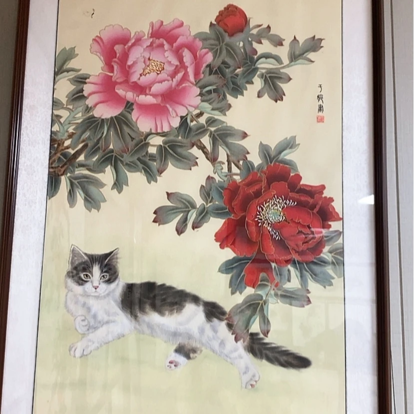 【闪购商品】国画手绘国画工笔绢画带框