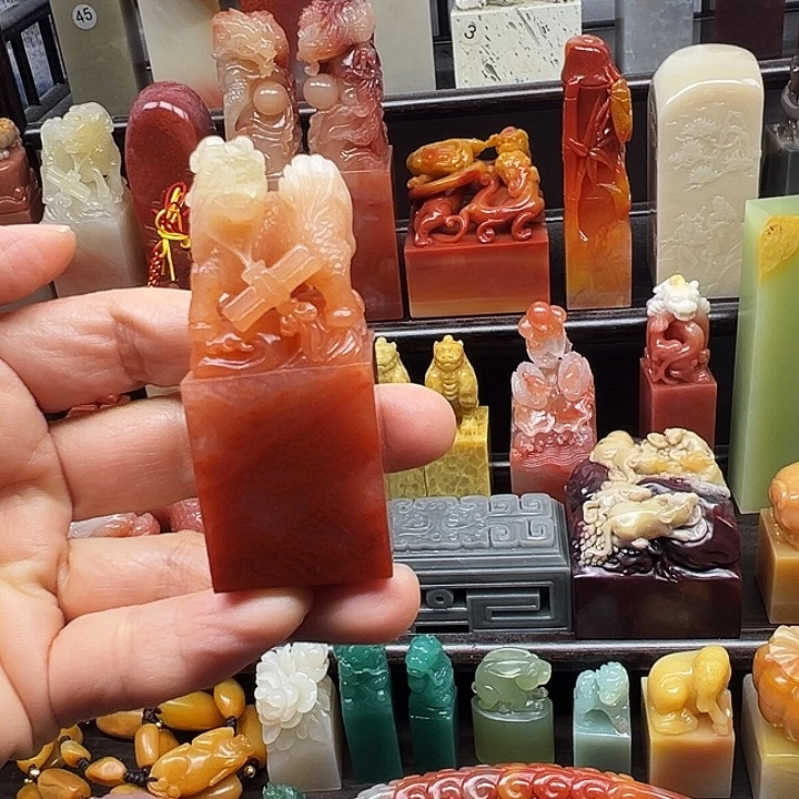 寿山石印石寿山石手工雕刻