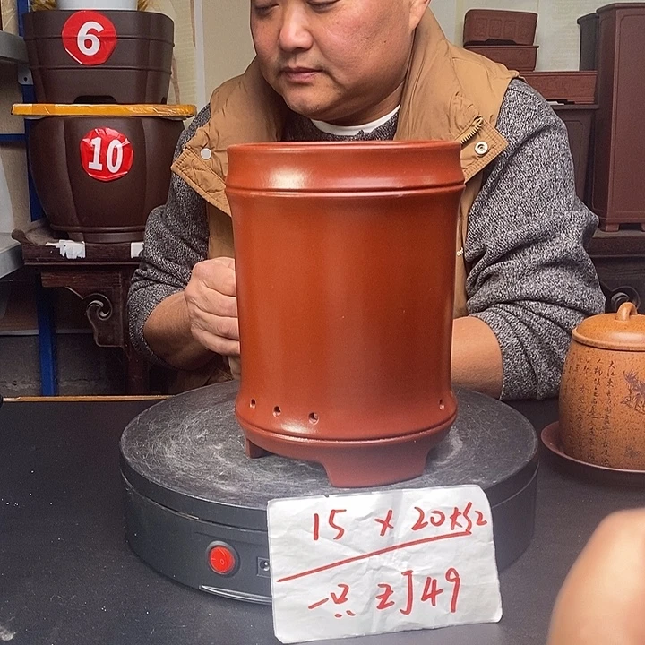 紫砂花盆货号一只ZJ49