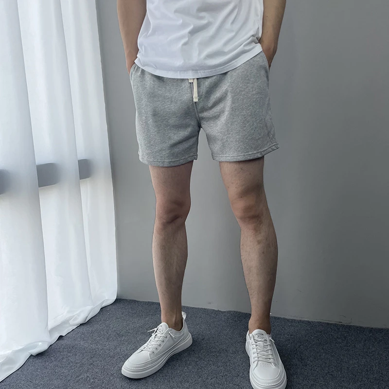 针织弹力棉运动短裤男士健身三分裤系带3分裤透气舒服男运动裤潮