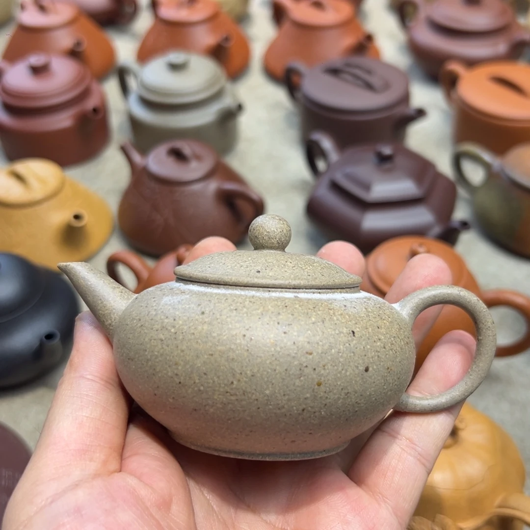 足***鸠茶壶紫砂150毫升宝山青降坡水平