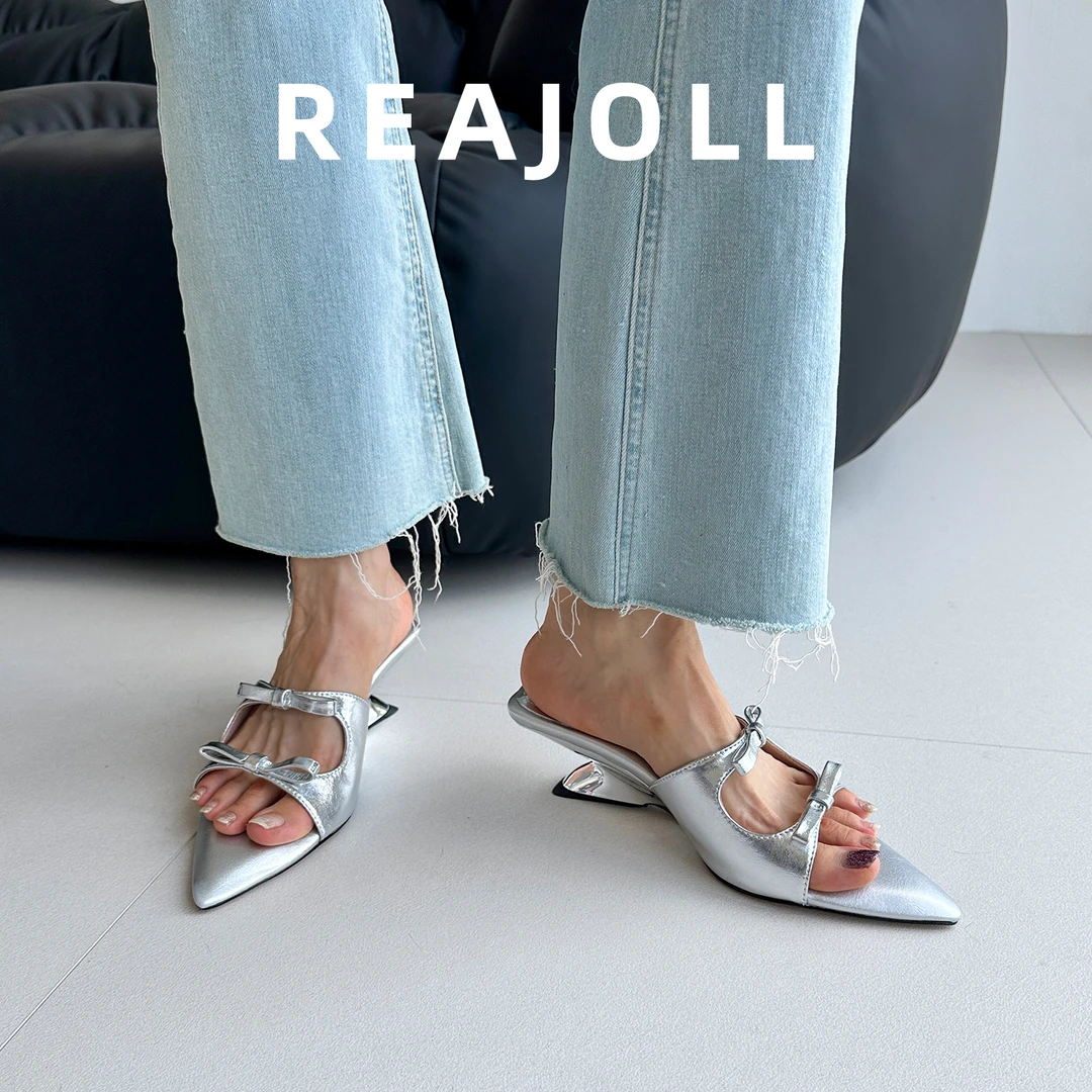 拖鞋女夏外穿2025新款尖头高跟绝美不累脚配裙子高级感时尚半凉拖