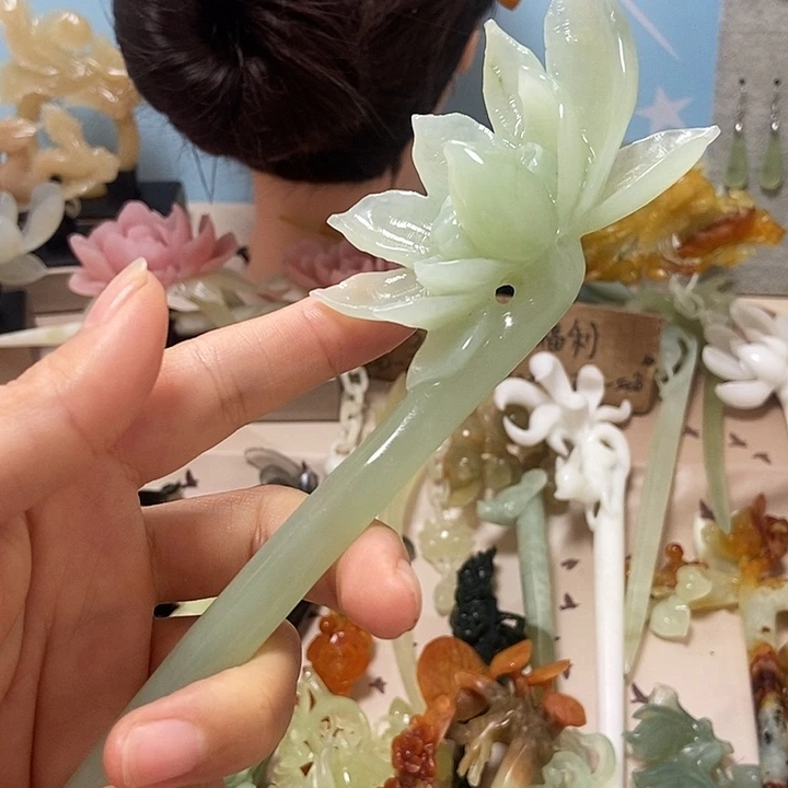 落***️未镶嵌岫玉发簪发簪
