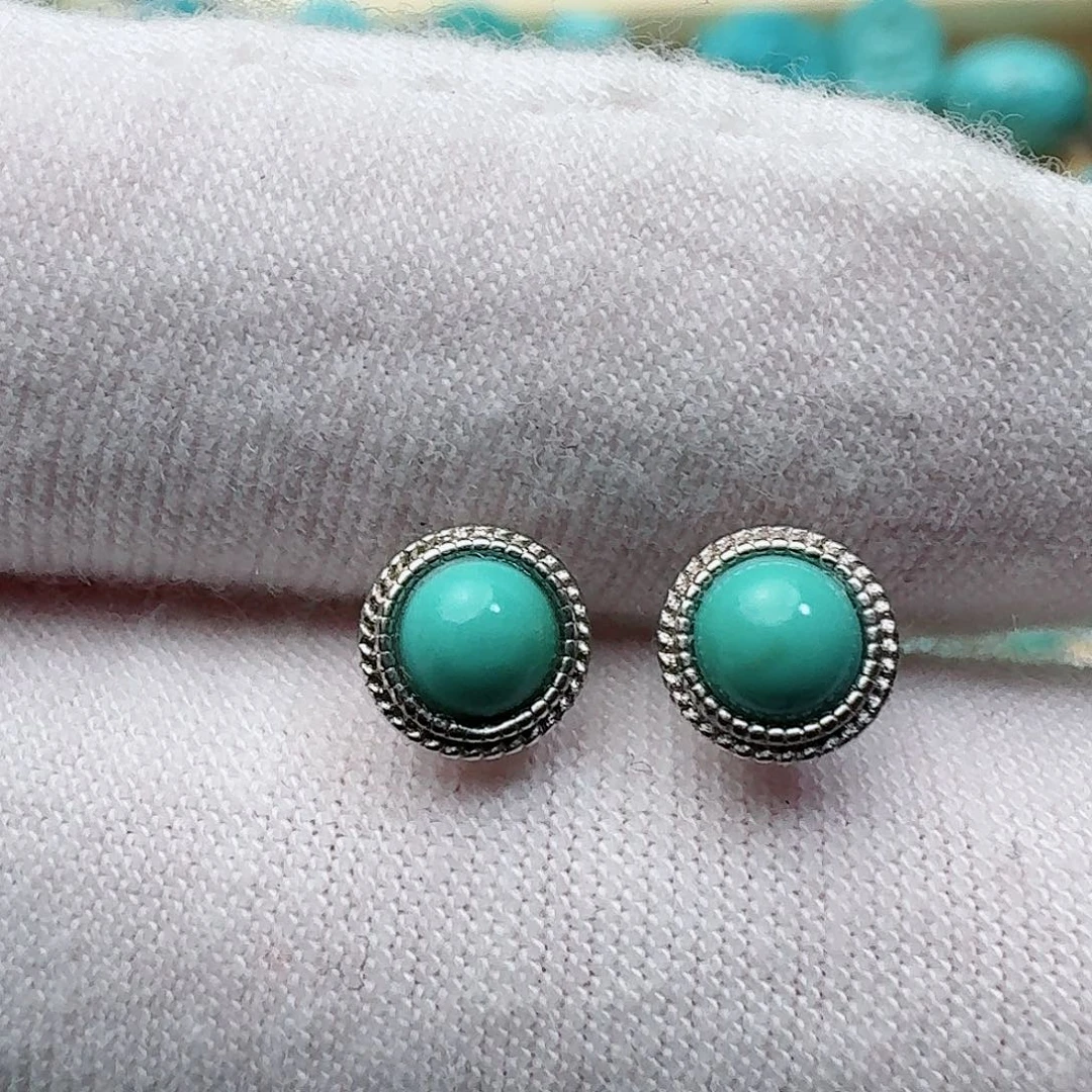 绿松石银S925镶嵌珠宝奇石