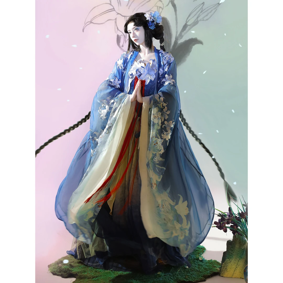定金【百合序】子颂·东方美学古风国风汉服女裙子两面穿汉元素