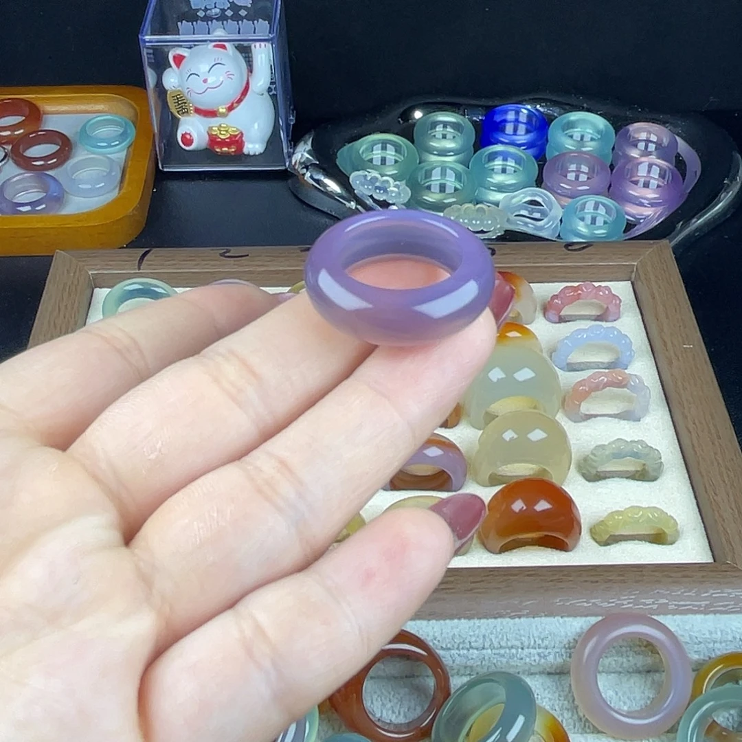 玛瑙/玉髓合金戒指港19直径18.5不退换