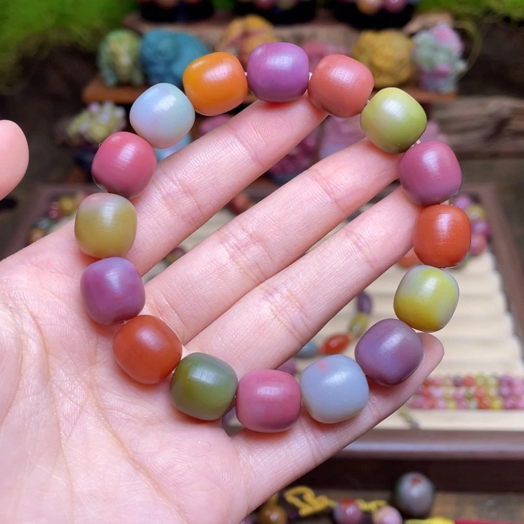 泠***星未镶嵌玛瑙/玉髓珠宝半成品盐源玛瑙艳丽色老型串