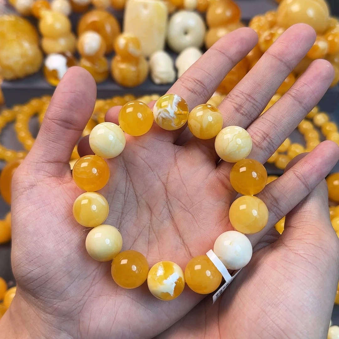 未镶嵌琥珀珠宝奇石16mm