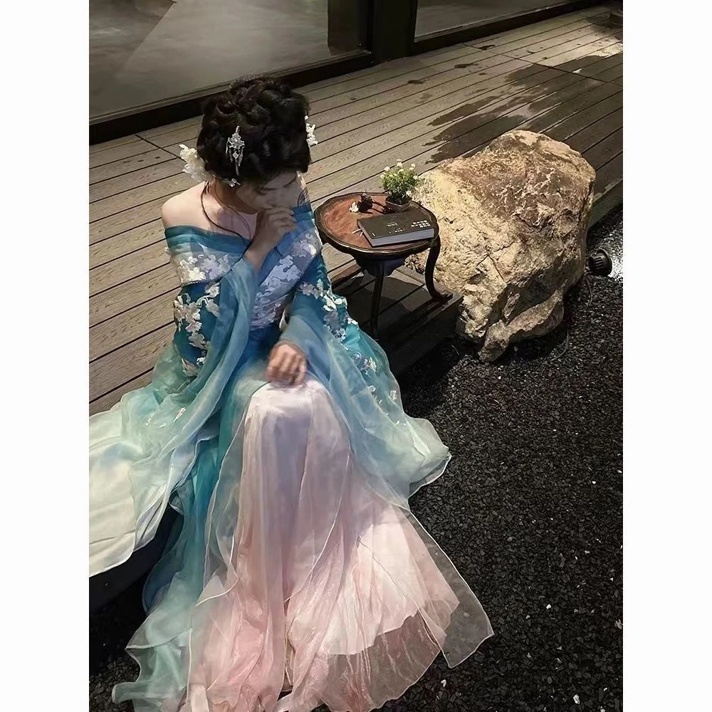 云裳 【十二花神】系列重工刺绣杂裾齐腰裙汉服女