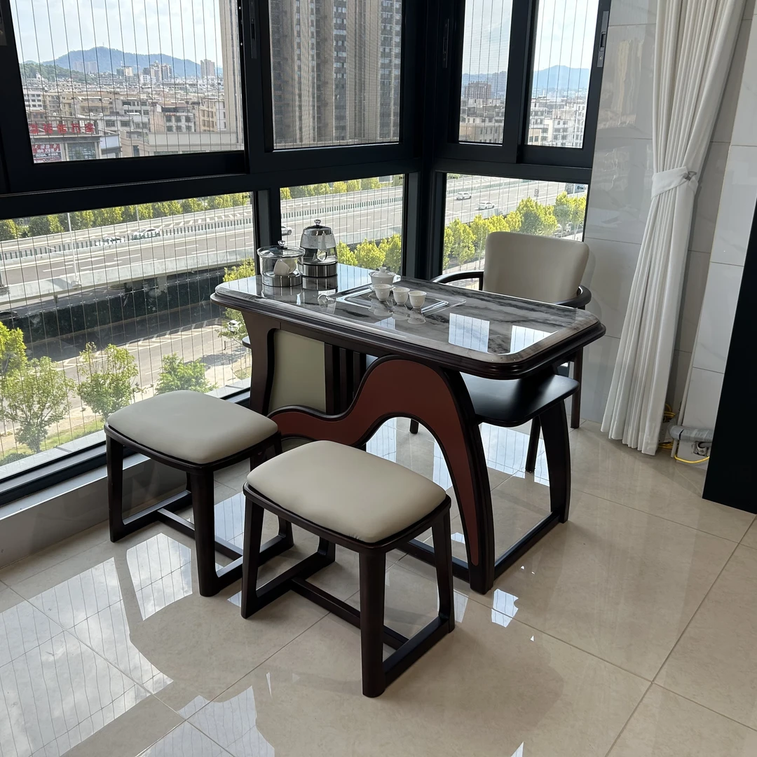 阳台茶桌椅组合实木茶台桌现代简约小茶桌轻奢茶桌茶台一整套