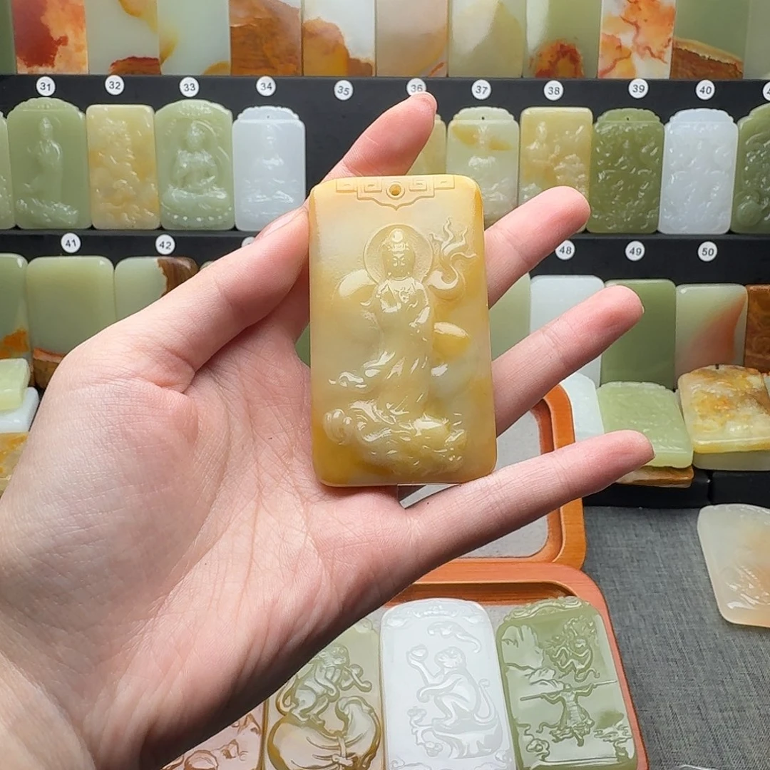 观音，方解石玉所见即所得